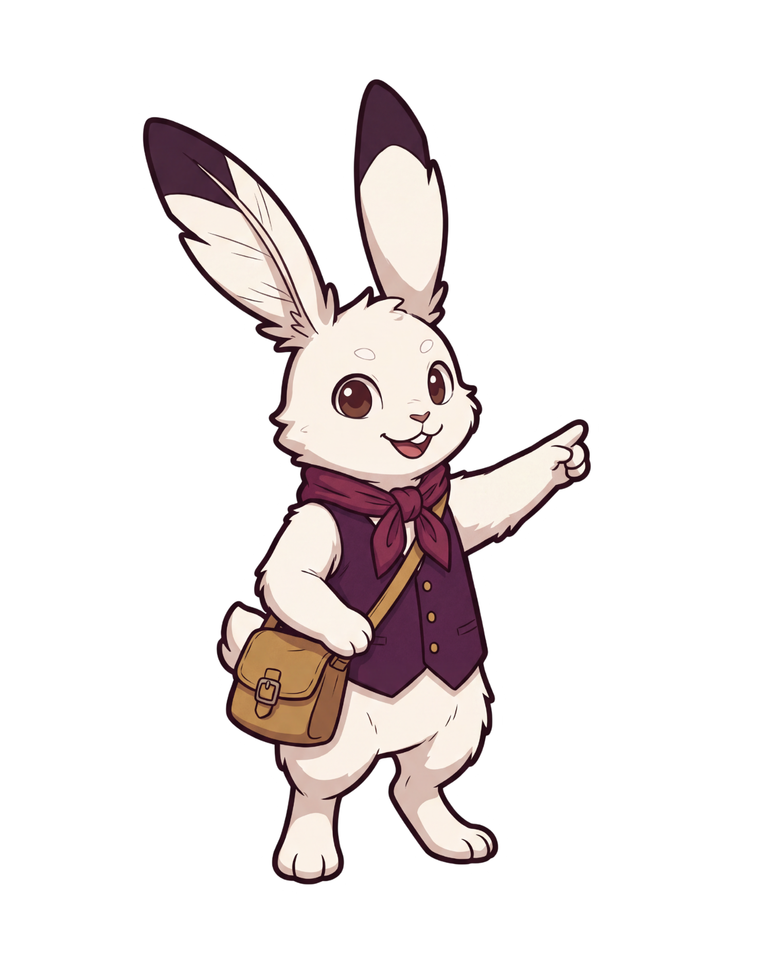 Nib the Plot Bunny, pointing excitedly